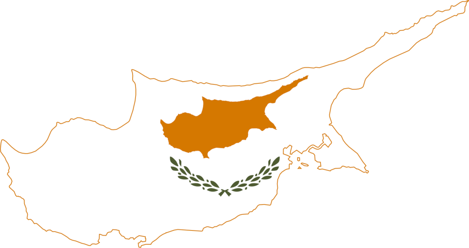Cyprus Flag Map
