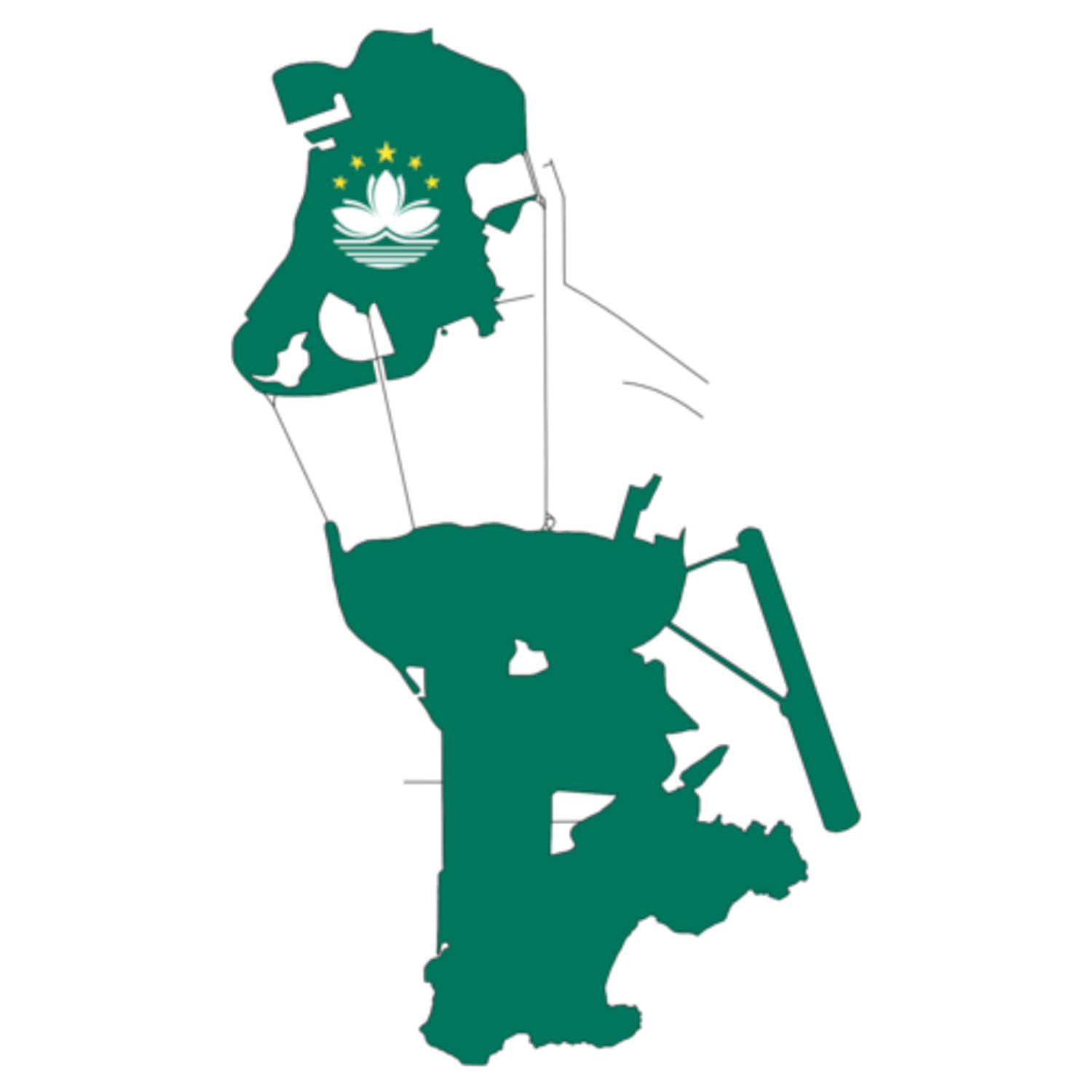 Macau Flag Map
