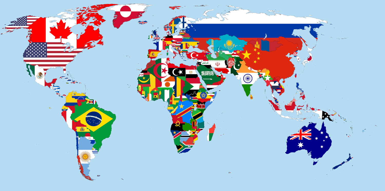 World Flags Map